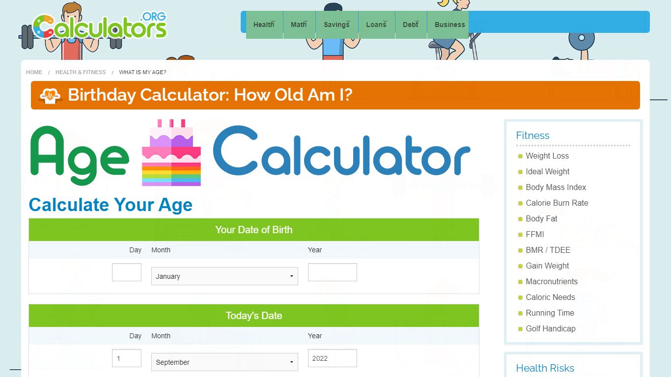 How Old Am I? Exact Age Calculator